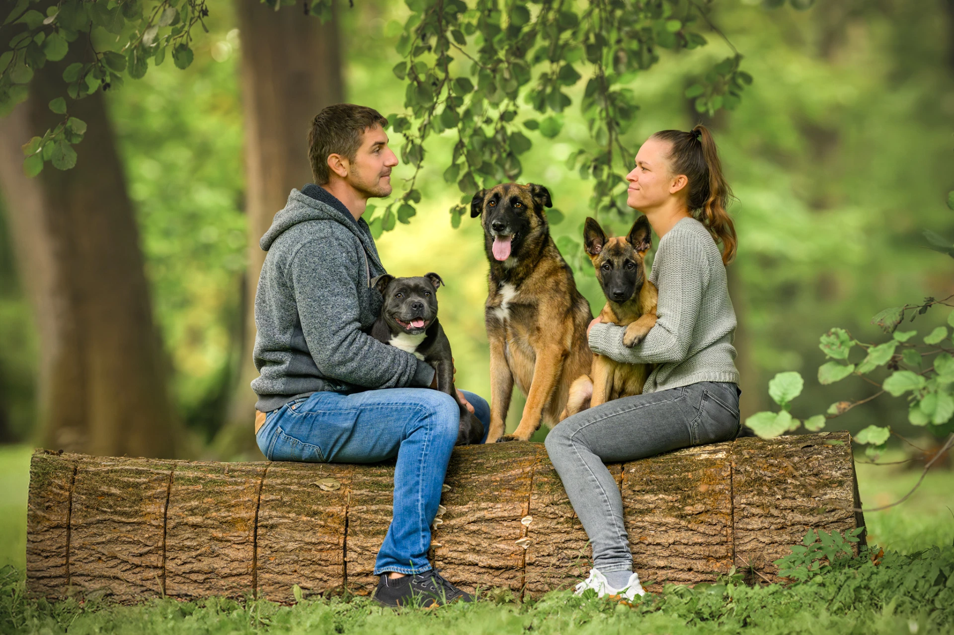 Focení se psem · společná fotografie člověka a psa · Luner Photography