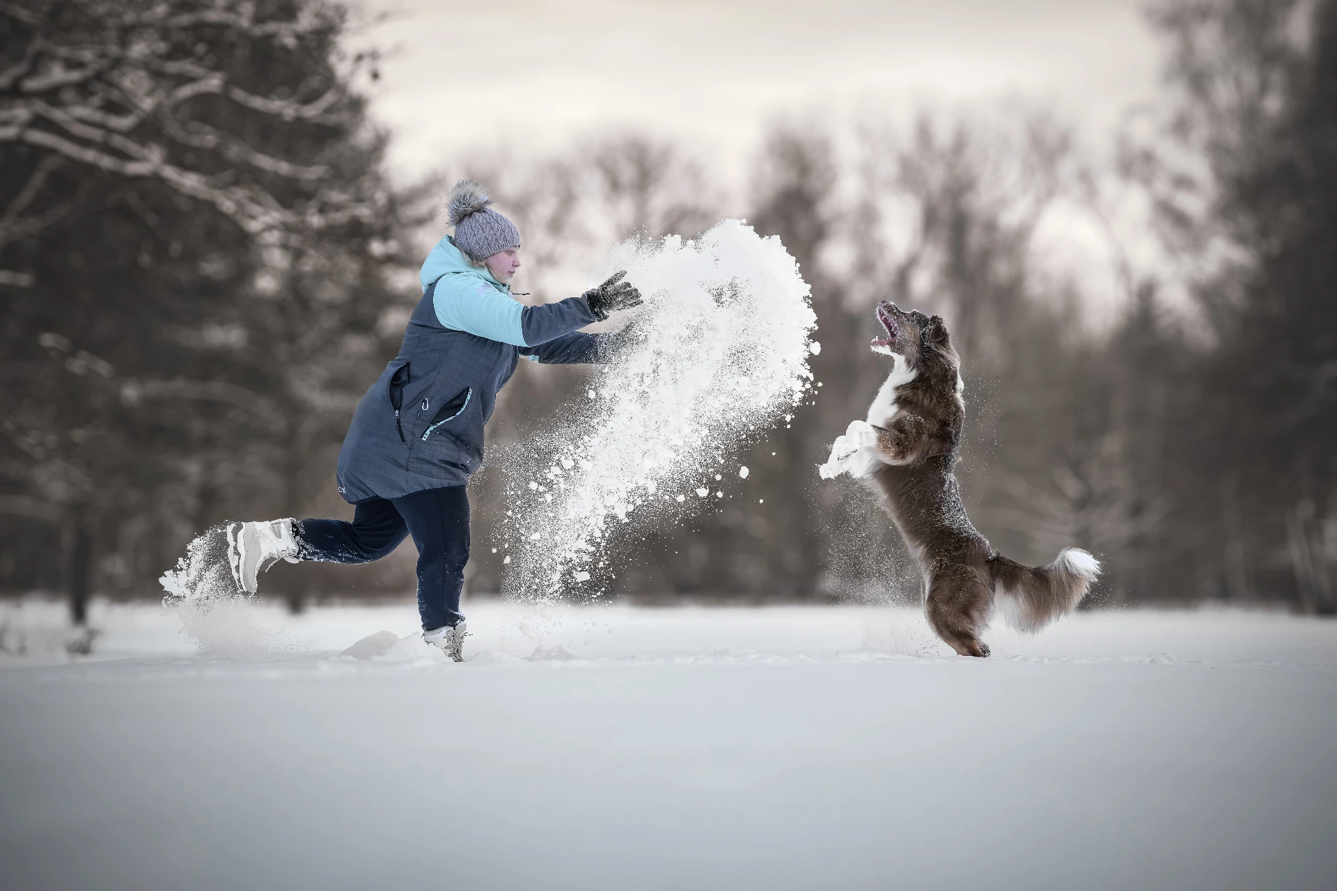 Focení se psem · společná fotografie člověka a psa · Luner Photography